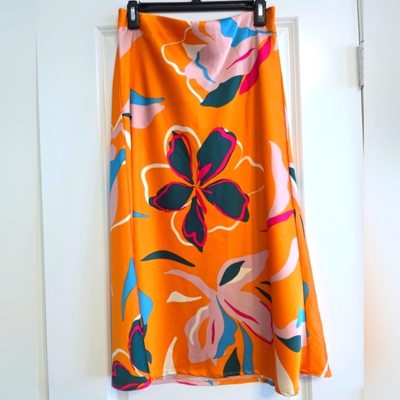 Sigrid Olsen Dresses & Skirts - Sigrid Olsen Colorful Floral Midi Skirt Size Medium
